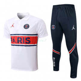 Polo PSG 2022/2023 Blanco/Rojo