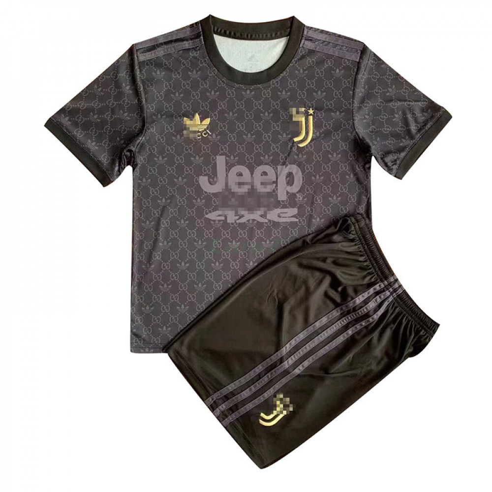 Camiseta Juventus x GG 2022/2023 Negro Niño Kit