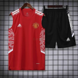 Camiseta de Entrenamiento Manchester United Sin Mangas 2022/2023 Kit Rojo