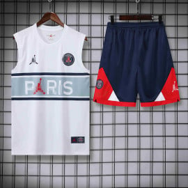 Camiseta de Entrenamiento PSG Sin Mangas 2022/2023 Kit Blanco/Gris