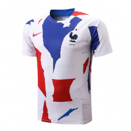 Camiseta de Entrenamiento Francia 2022 Blanco/Azul/Rojo