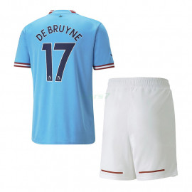 Camiseta De Bruyne 17 Manchester City 1ª Equipación 2022/2023 Niño Kit