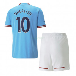 Camiseta Grealish 10 Manchester City 1ª Equipación 2022/2023 Niño Kit
