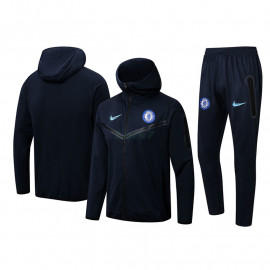 Chaqueta Chelsea 2022/2023 Con Capucha Azul Oscuro