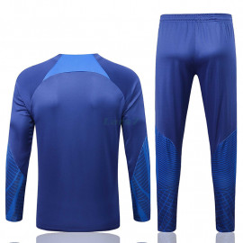 Sudadera de Entrenamiento Holanda 2022 Niño Kit Azul Oscuro