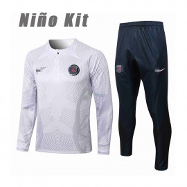 Sudadera De Entrenamiento PSG 2022/2023 Niño Kit Blanco