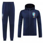 Chándal Italia 2022 Con Capucha Azul Marino