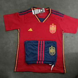 Camiseta España 1ª Equipación 2022 Niño Kit Mundial