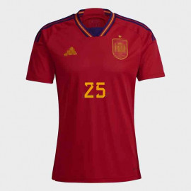 Camiseta Ansu Fati 25 España 1ª Equipación 2022 Mundial