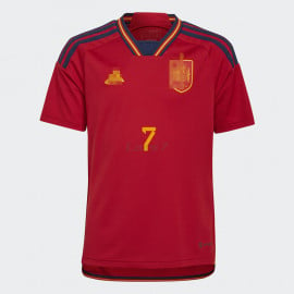 Camiseta Morata 7 España 1ª Equipación 2022 Mundial