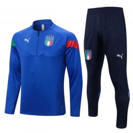 Sudadera De Entrenamiento Italia 2022 Kit Azul Real