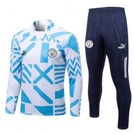 Sudadera De Entrenamiento Manchester City 2022/2023 Blanco/Azul