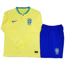 Camiseta Brasil 1ª Equipación 2022 Copa Mundial Kit ML 