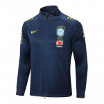 Chaqueta Brasil 2022 Cuello Alto Azul Oscuro