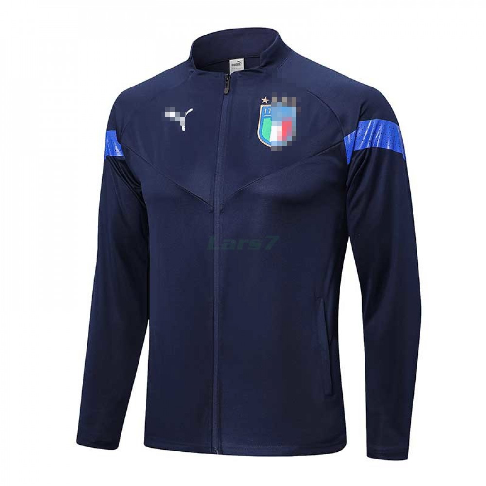 Chaqueta Italia 2022 Cuello Medio Azul Oscuro