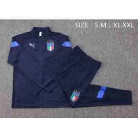 Chaqueta Italia 2022 Cuello Medio Azul Oscuro