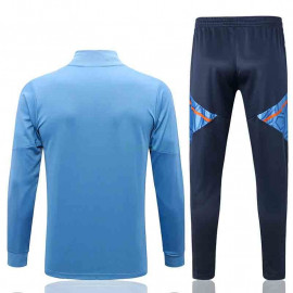 Chaqueta Manchester United 2022/2023 Azul Claro con Rayas Naranjas