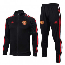 Chaqueta Manchester United 2022/2023 Negro con Rayas Largas