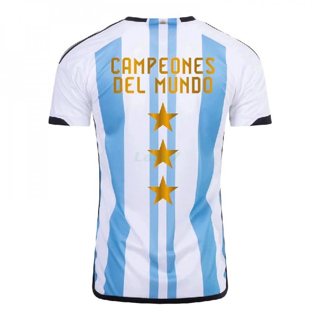 Camiseta Argentina 1ª Equipación 2022 3 Estrellas Campeones del Mundo
