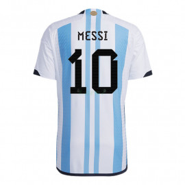Camiseta Messi 10 Argentina 1ª Equipación 2022 Mundial 3 Estrellas (EDICIÓN JUGADOR)