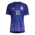 Camiseta Messi 10 Argentina 2ª Equipación 2022 Mundial 3 Estrellas