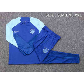 Sudadera De Entrenamiento Atlético de Madrid 2022/2023 Azul con Mangas Azul Claro