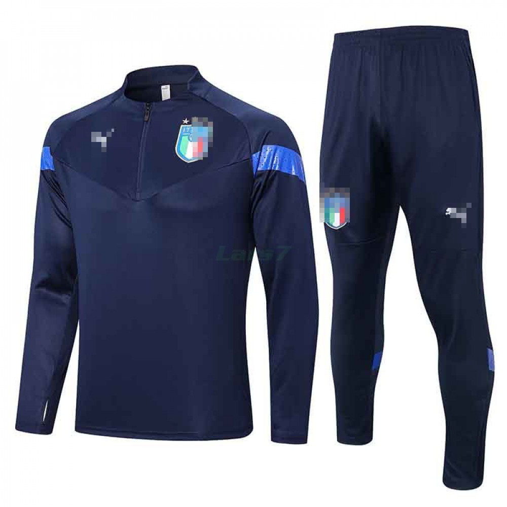 Sudadera De Entrenamiento Italia 2022 Kit Azul Real