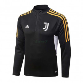 Sudadera De Entrenamiento Juventus 2022/2023 Negro con Rayas Amarillas