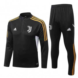 Sudadera De Entrenamiento Juventus 2022/2023 Negro con Rayas Amarillas