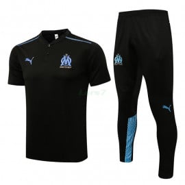 Polo Olympique Marsella 2021/2022 Kit Negro/Azul