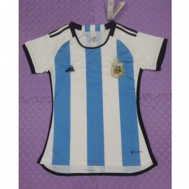 Camiseta Argentina 1ª Equipación 2022 Mundial Campeona con Tres Estrellas Mujer