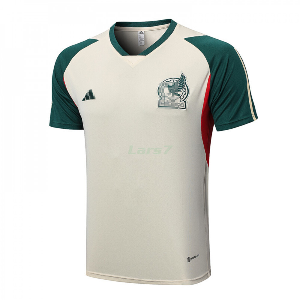 Camiseta de Entrenamiento México 2022 Beige/Verde