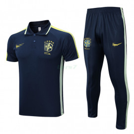 Polo Brasil 2022 Kit Azul Marino/Amarillo