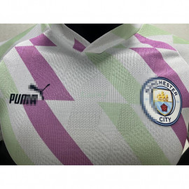Camiseta Manchester City 2023/2024 Pre-Match Blanco/Morado/Verde (EDICIÓN JUGADOR)