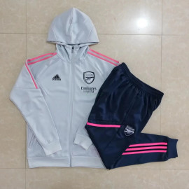 Chandal Arsenal 2023/2024 Con Capucha Gris Claro