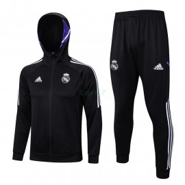 Chandal Real Madrid 2023/2024 Con Capucha Negro