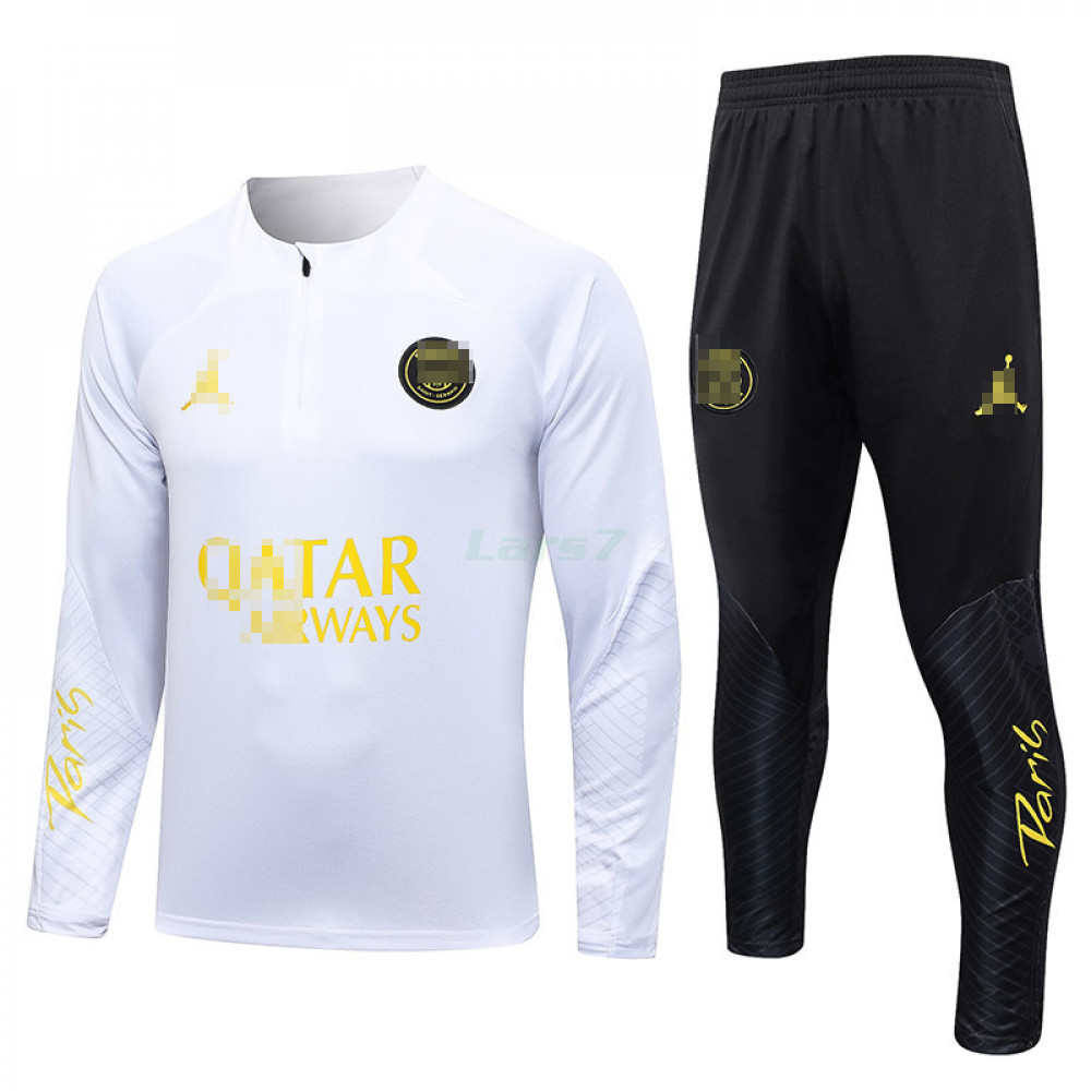 Sudadera De Entrenamiento PSG 2023/2024 Kit Blanco/Amarillo