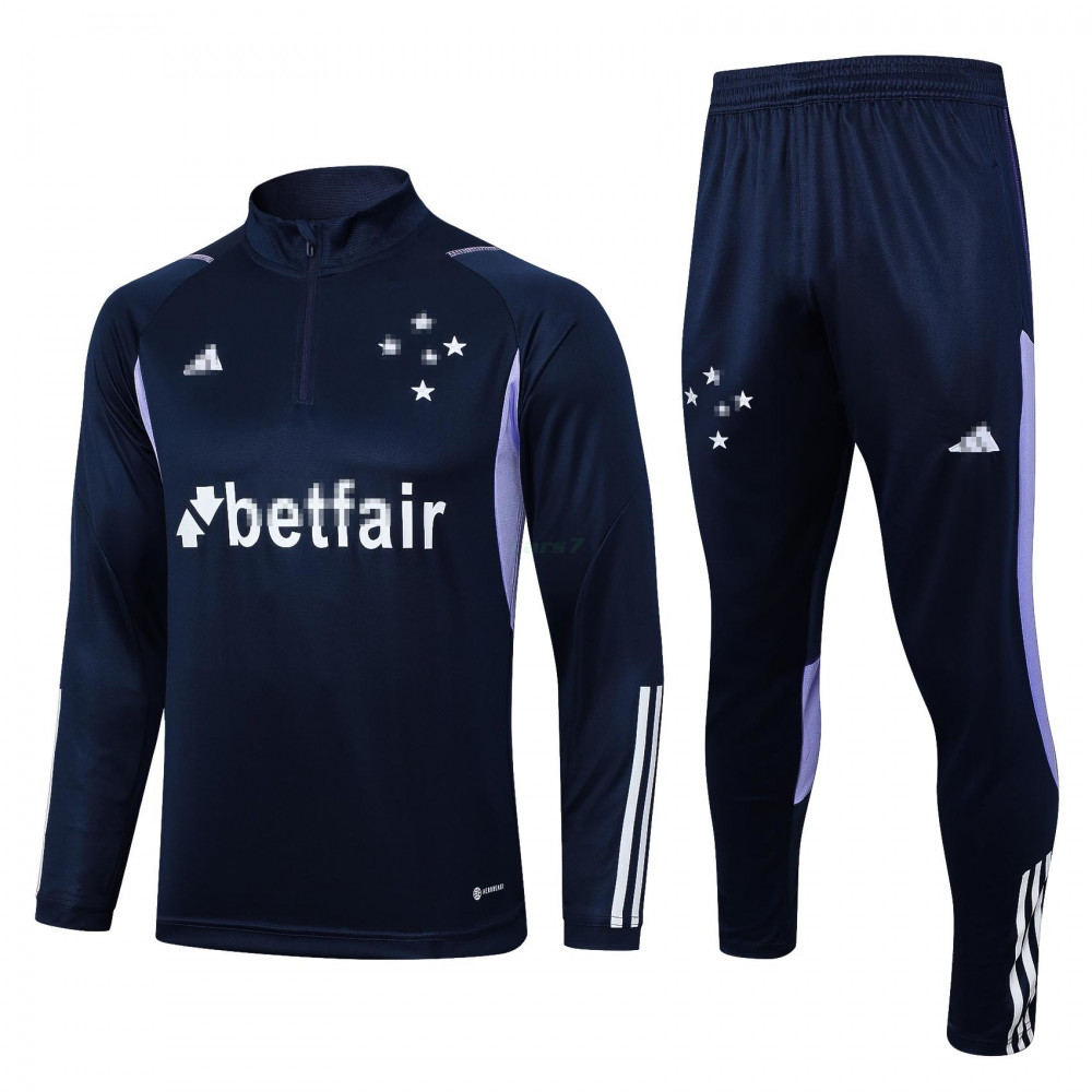 Sudadera De Entrenamiento Cruzeiro 2023/2024 Kit Azul Marino