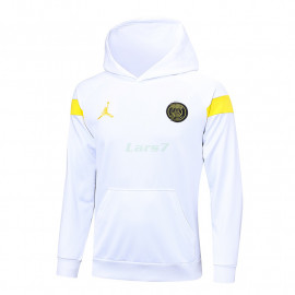 Sudadera De Entrenamiento PSG 2023/2024 Con Capucha Blanco/Amarillo