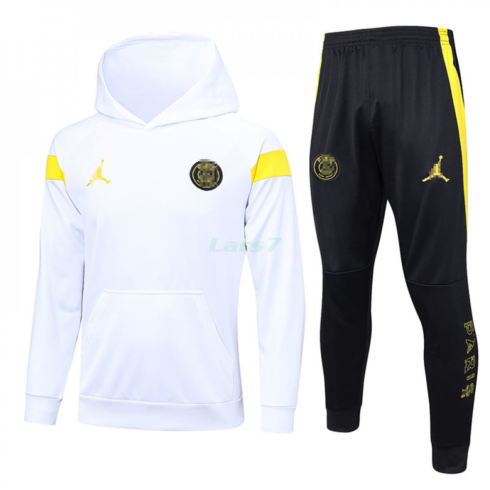 Sudadera De Entrenamiento PSG 2023/2024 Con Capucha Kit Blanco/Amarillo