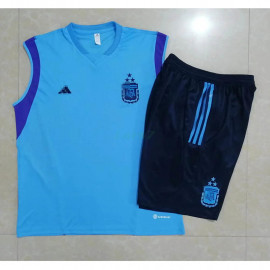 Camiseta de Entrenamiento Argentina Sin Mangas 2023 Kit Azul