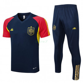 Camiseta de Entrenamiento España 2023 Azul Marino/Rojo