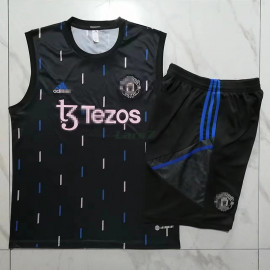 Camiseta de Entrenamiento Manchester United Sin Mangas 2023/2024 Kit Negro