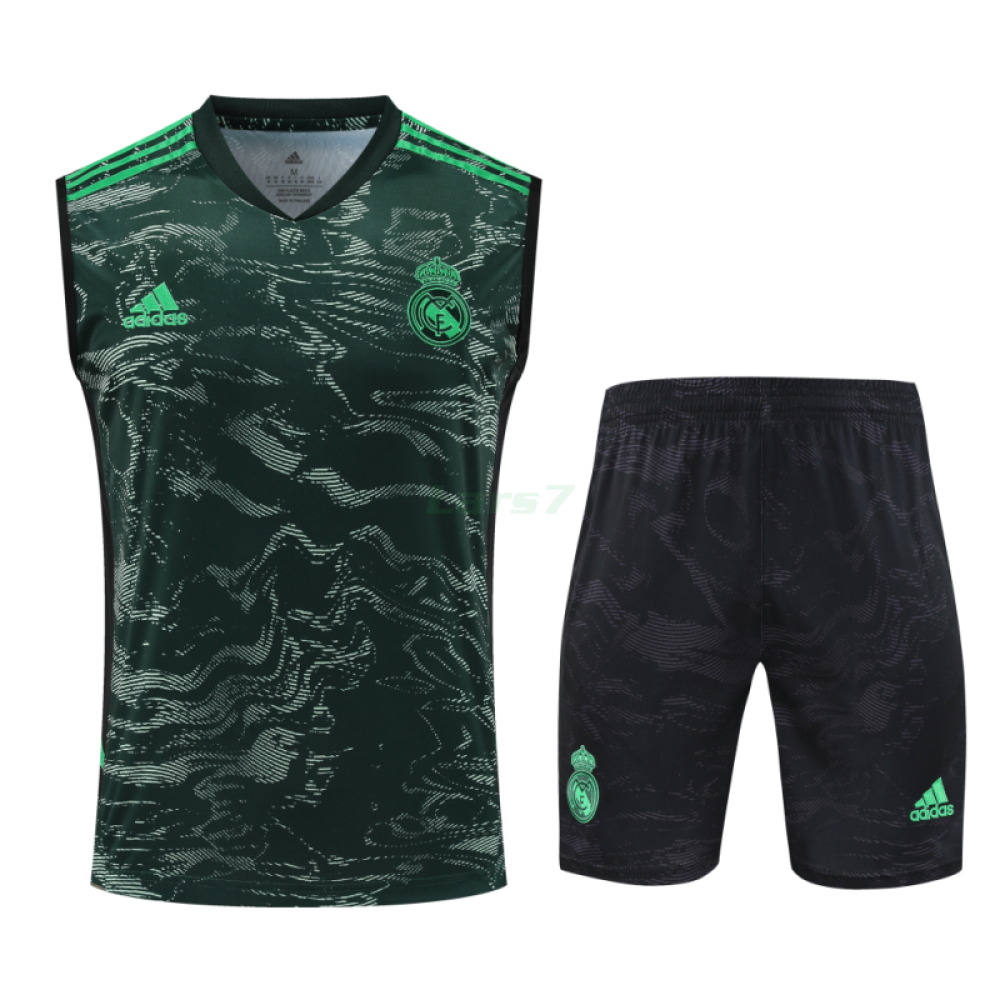 Camiseta de Entrenamiento Real Madrid Sin Mangas 2023/2024 Kit Verde Camiseta de Entrenamiento Real Madrid Sin Mangas 2023/2024 Kit Verde