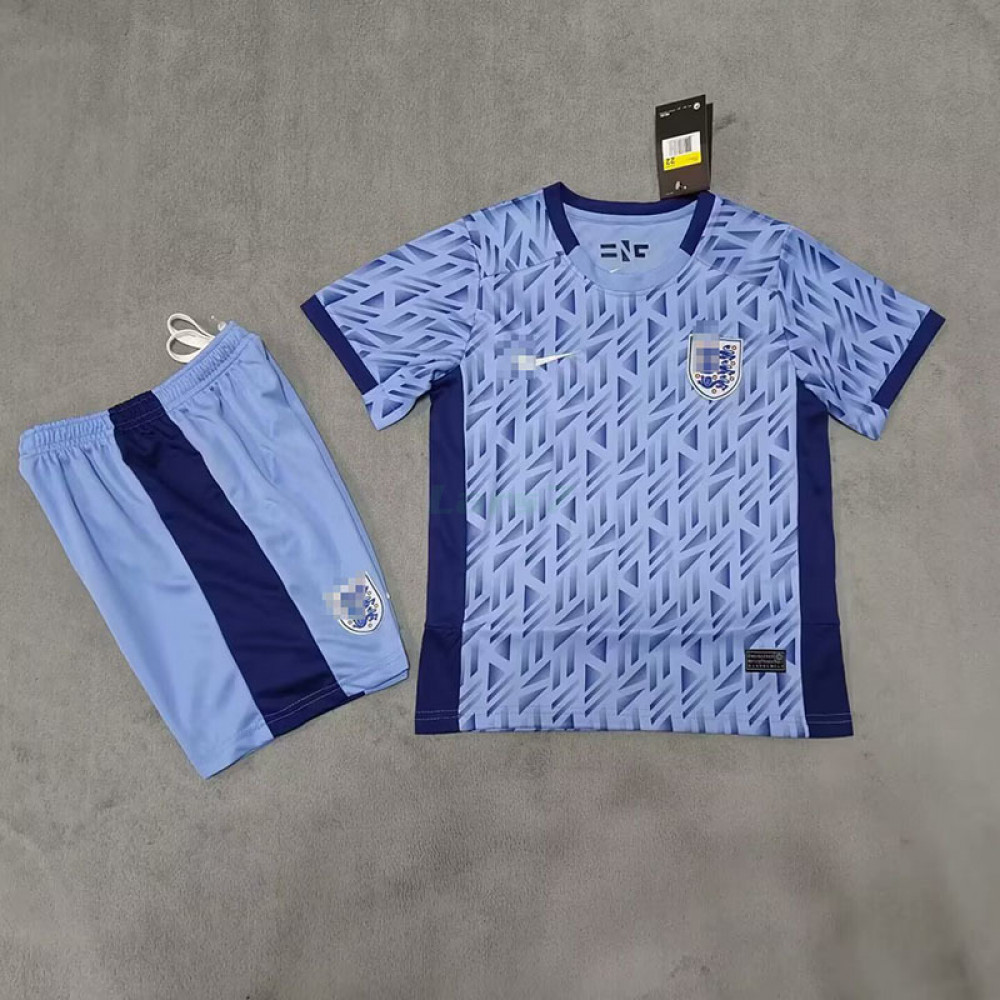 Camiseta Inglaterra 2ª Equipación Copa Mundial Femenina 2023 Niño Kit