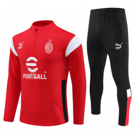 Sudadera de Entrenamiento AC Milan 2023/2024 Kit Rojo/Blanco