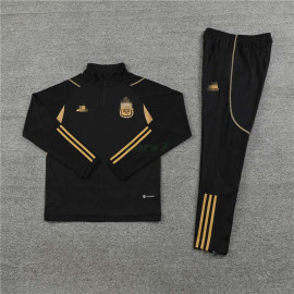 Sudadera de Entrenamiento Argentina 2023 Kit Negro/Dorado