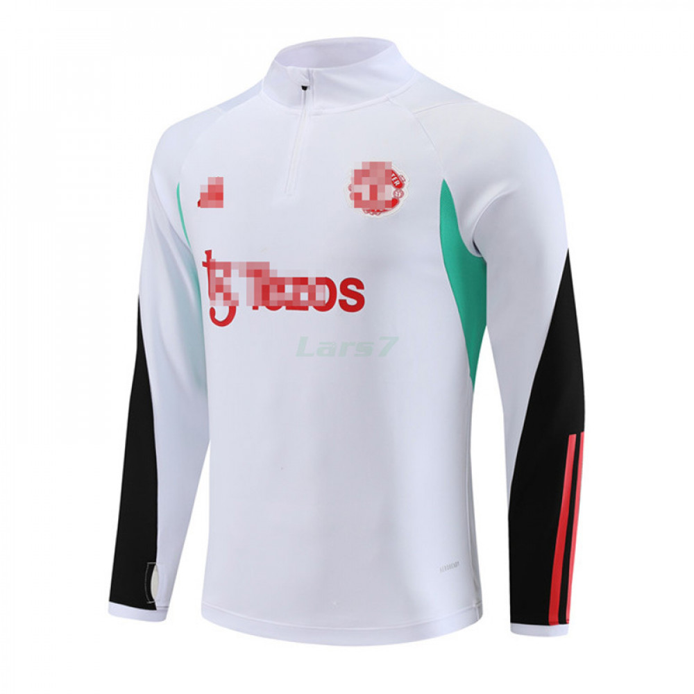 Sudadera de Entrenamiento Manchester United 2023/2024 Blanco/Verde