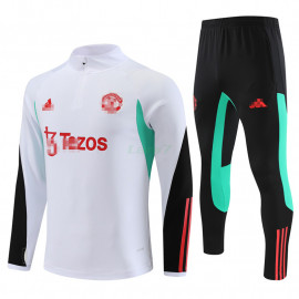 Sudadera de Entrenamiento Manchester United 2023/2024 Blanco/Verde