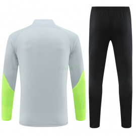 Sudadera de Entrenamiento PSG 2023/2024 Gris/Verde Fluorescente